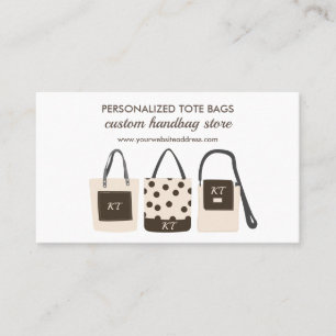Carte De Visite Sacs fourre-tout à monogramme en impression à la d