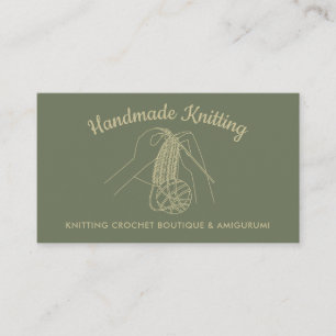 Carte De Visite Sage Artisanat Fait Main Tricoté Au Crochet Amigur
