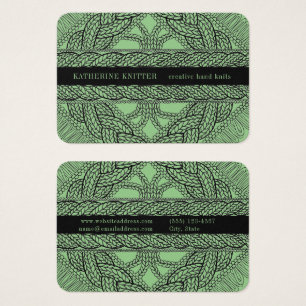 CARTE DE VISITE SAGE CABLE KNIT 3.5x2.5