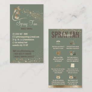 Carte De Visite Sage Glitz Instructions de post-soins Spray Tannin