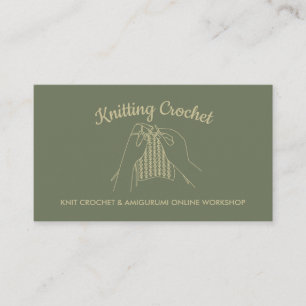 Carte De Visite Sage Gold Artisanat Amigurumi Crochet Tricot