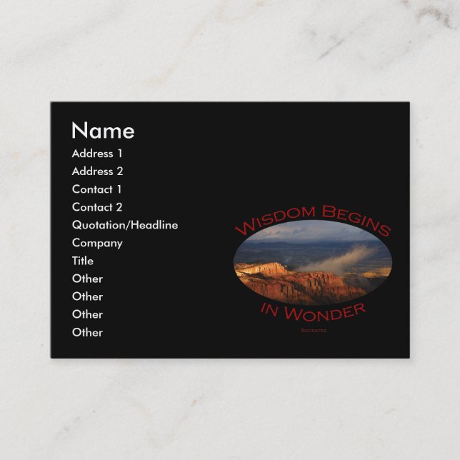 Carte De Visite sagesse (Devant)