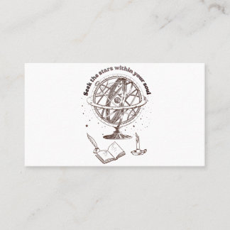 Carte De Visite Sagesse de l'âme céleste | Sphère armillaire vinta