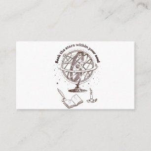 Carte De Visite Sagesse de l'âme céleste Sphère armillaire vinta