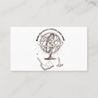 Carte De Visite Sagesse de l'âme céleste | Sphère armillaire vinta