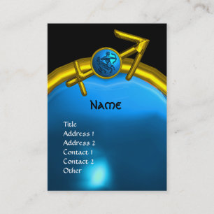 Carte De Visite SAGITTARIUS MONOGRAM saphir bleu noir jaune