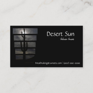 Carte De Visite Saguaro Désert Arizona Coucher de soleil