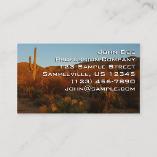 Carte De Visite Saguaro Sunset I Arizona Désert Paysage