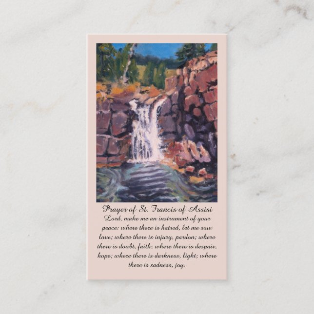 Carte De Visite Saint François d'Assise Prière violette orange ver (Devant)