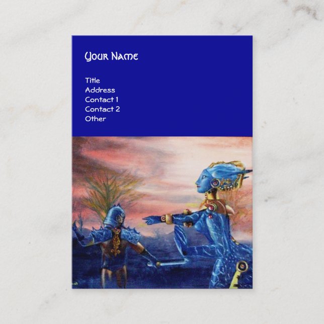 CARTE DE VISITE SAINT GEORGE ET ALIEN DRAGON (Devant)