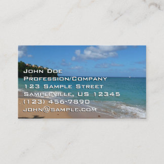 Carte De Visite Saint Lucia Beach Paysage tropical