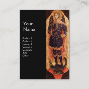 CARTE DE VISITE SAINT MICHAEL ARCHANGEL AVEC DRAGON MONOGRAMME EN