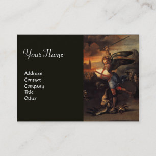 Carte De Visite Saint Michel et le Dragon, noir