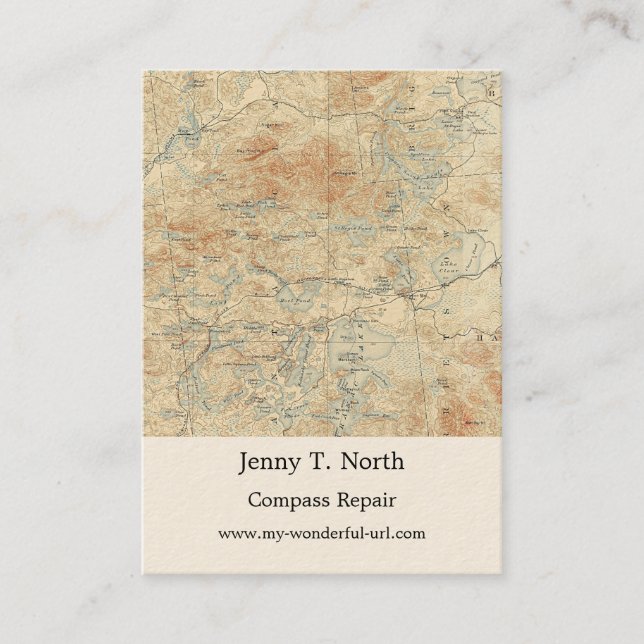 Carte De Visite Saint Regis Canoe Area Détails dans les Adirondack (Devant)