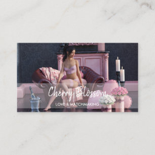 Carte De Visite Saint Valentin Beauté en Lingerie sur le canapé