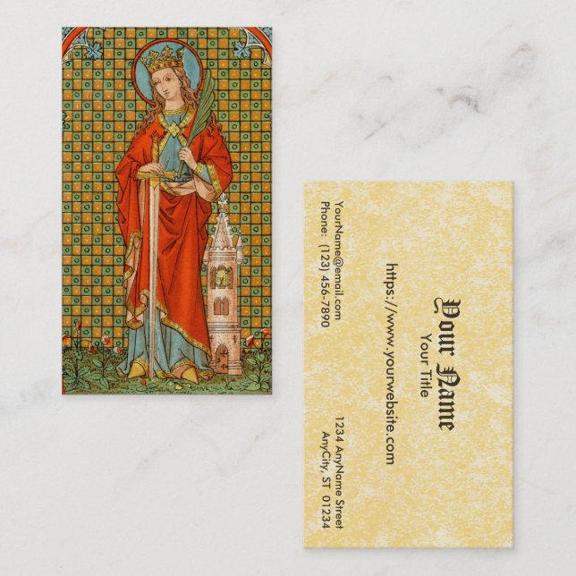 Carte De Visite Sainte Barbe (JP 01) FB Standard (Devant / Derrière)