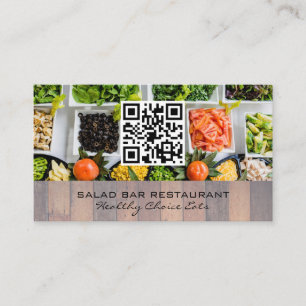 Carte De Visite Salade Bar   Culinaire   Code QR