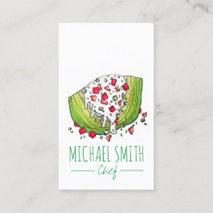 Carte De Visite Salade de salade de laitue Iceberg Chef cuisinier