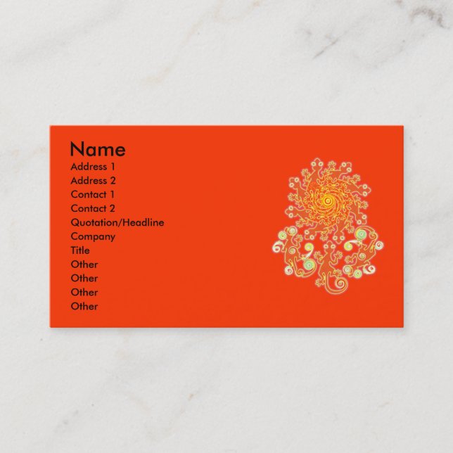 Carte De Visite Salamandre (Devant)