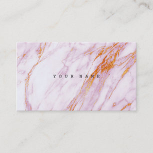 Carte de visite sale blanc rose du marbre VIP d'or