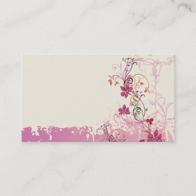 Carte de visite sale de fleurs (Devant)