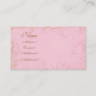 Carte De Visite Sale féminin, affaires roses de remous