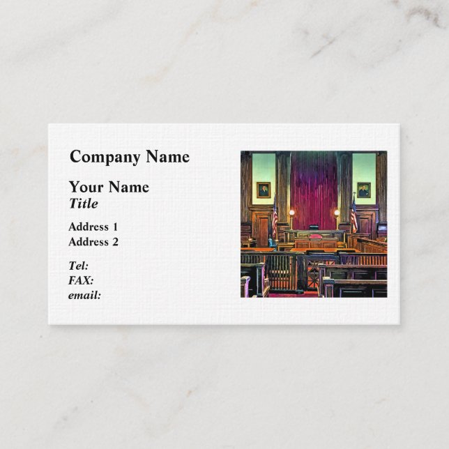 Carte De Visite Salle d'audience (Devant)