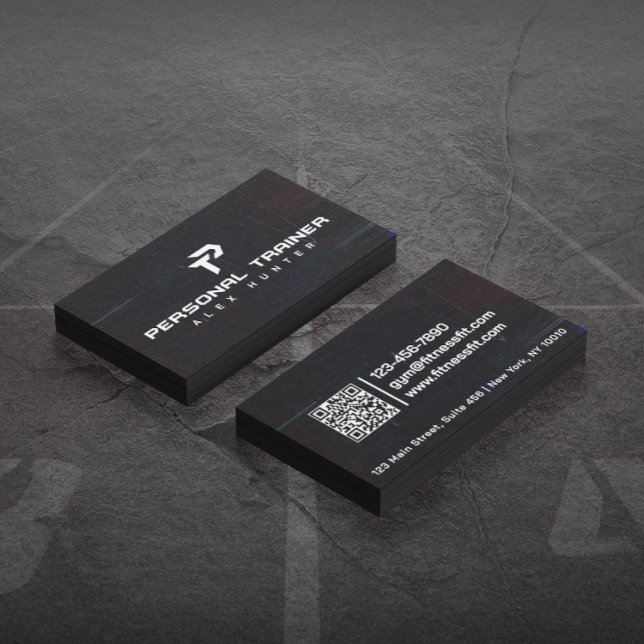 Carte De Visite Salle de fitness de l'entraîneur personnel Personn (Créateur téléchargé)