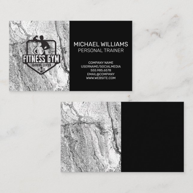 Carte De Visite Salle De Fitness | Formateur personnel (Devant / Derrière)