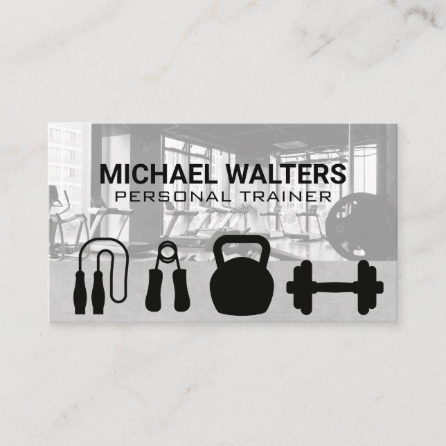Carte De Visite Salle De Fitness | Matériel de formation (Devant)