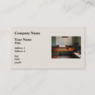 Carte De Visite Salle de musique avec piano