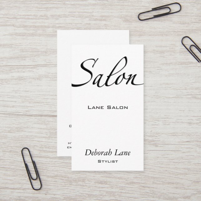Carte De Visite Salon (Devant/Arrière en situation)