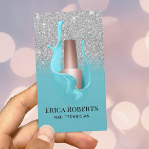 Carte De Visite Salon à ongles Artiste de maquillage polonais Silv