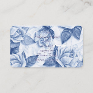 Carte De Visite salon à ongles fleuris