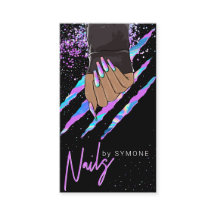 Salon à ongles Holographique moderne Glam tendance