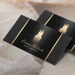 Carte De Visite Salon à ongles Maquillage polonais Artiste en cuir