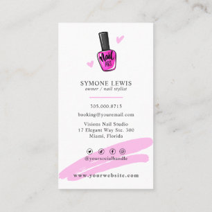 Carte De Visite Salon à ongles   Nail Tech   Artiste à ongles   