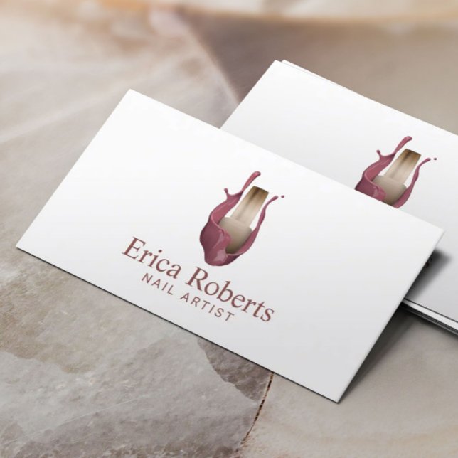 Carte De Visite Salon à ongles Polonais Gold Botté Manicuriste mod (Créateur téléchargé)