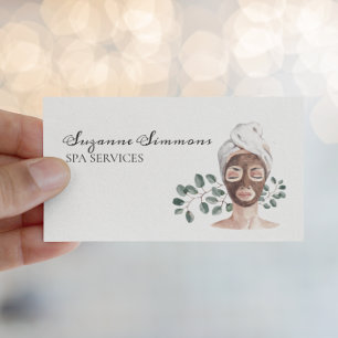 Carte De Visite Salon Aquarelle Spa Services Faciles