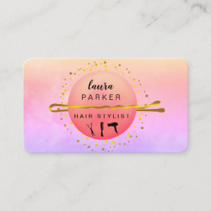 Carte De Visite Salon Artiste de maquillage Styliste de cheveux ro