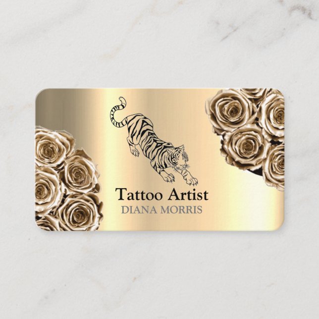 Carte De Visite Salon Artiste De Tattoo (Devant)
