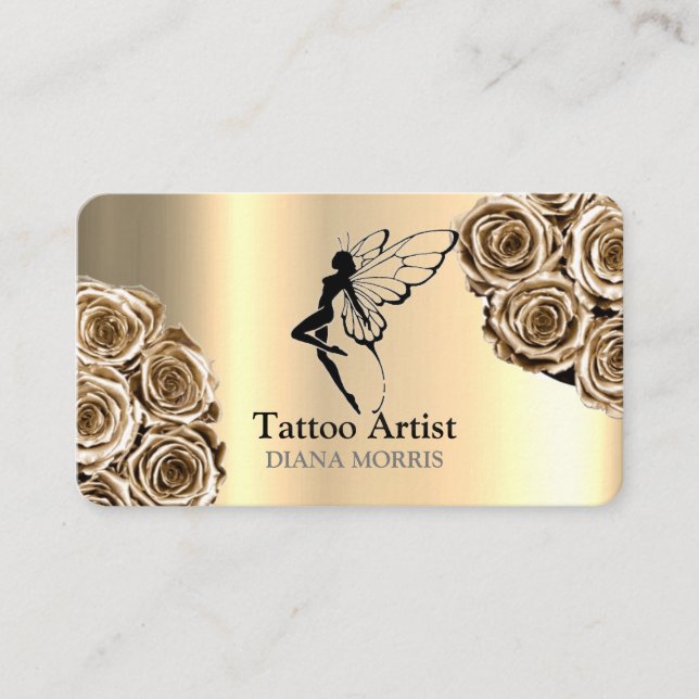 Carte De Visite Salon Artiste De Tattoo (Devant)