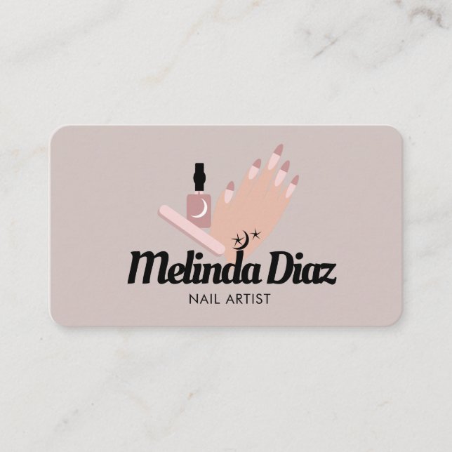 Carte De Visite Salon d'art bohème de tatouage à ongles   (Devant)