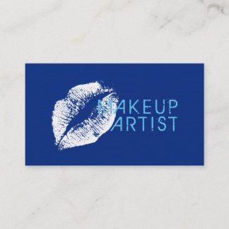 Carte De Visite Salon d'artiste maquillage aux lèvres blanches élé