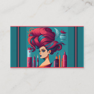 Carte De Visite Salon de Beauté Coiffeur Fournitures de Cosmétique