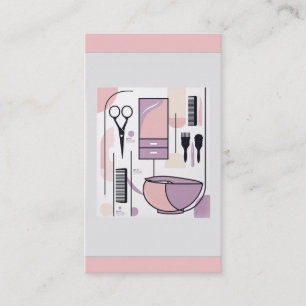 Carte De Visite Salon de Beauté Coiffeur Fournitures de Cosmétique