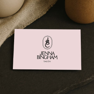 Carte De Visite Salon de beauté de lettrage élégant Logo monogramm
