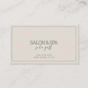 Carte De Visite Salon de beauté et Spa professionnel moderne