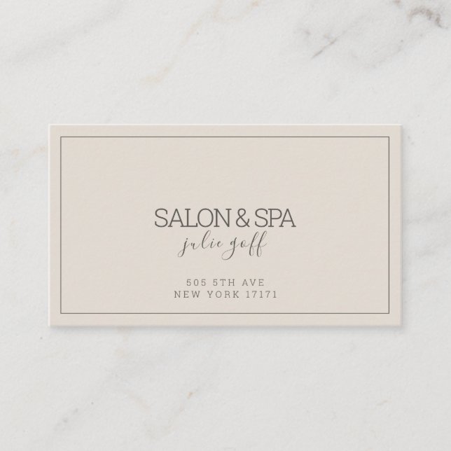 Carte De Visite Salon de beauté et Spa professionnel moderne (Devant)