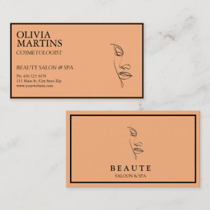 Carte De Visite Salon de beauté minimaliste moderne Spa